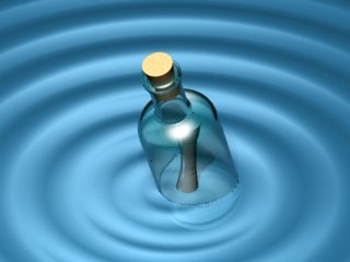 message in a bottle 3D Model .c4d .max .obj .3ds .fbx .stl .blend 