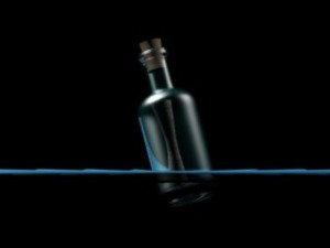 message in a bottle 3D Model