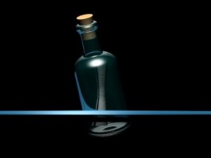 message in a bottle 3D Model