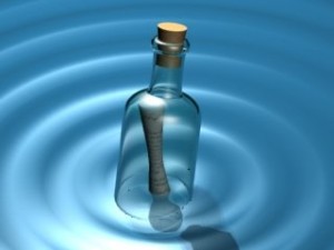 message in a bottle 3D Model