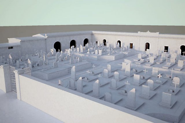 cemetery 3D Model .c4d .max .obj .3ds .fbx .stl .blend 