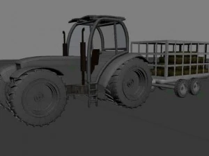 tractor and trailer 3D Model