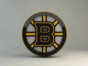 logotipo 3d de los bruins de boston Modelo 3D