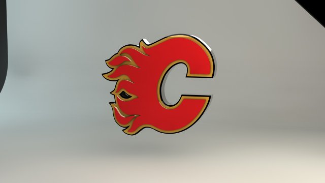 calgary flames 3D Модель .c4d .max .obj .3ds .fbx .stl .blend 