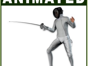 white fencer cg Modèle 3D