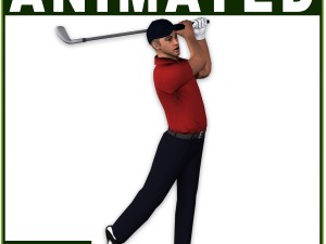 white golfer 9068 tris Modèle 3D
