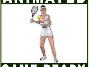 white female tennis player 9840 tris 3Dモデル