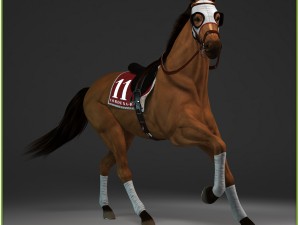 equipped racehorse cg 3D Model