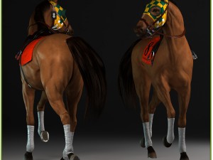 equipped racehorse cg 3D Model