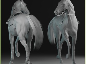 equipped racehorse cg 3D Model