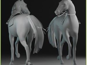 equipped racehorse cg 3D Model