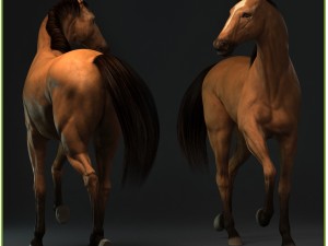 equipped racehorse cg 3D Model