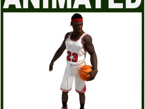 black basketball player animated 3D 模型