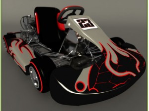 go kart 3d Modello 3D