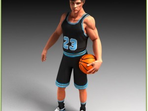 animated basketball player white 3D मॉडल
