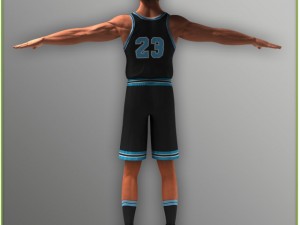 animated basketball player white 3D मॉडल