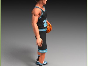 animated basketball player white 3D मॉडल