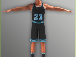 animated basketball player white 3D मॉडल
