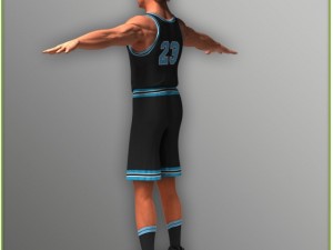 animated basketball player white 3D मॉडल
