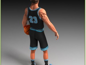 animated basketball player white 3D मॉडल