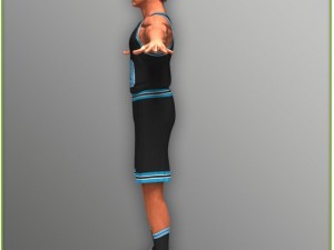 animated basketball player white 3D मॉडल