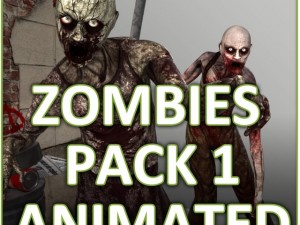 male zombies collection 3D-Modell