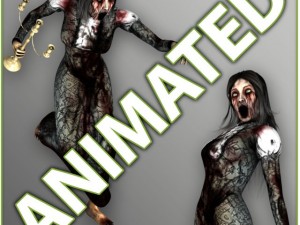 female zombie 3D-Modell