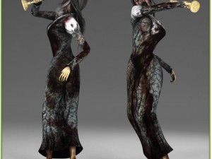 female zombie 3D 模型