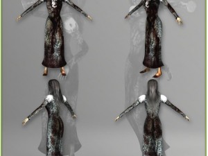 female zombie 3D 模型