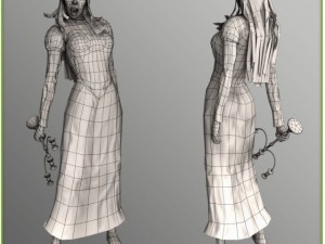 female zombie 3D 模型