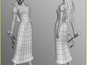 female zombie 3D 模型