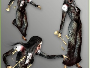 female zombie 3D 模型