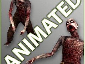 male zombie generic with 11 animations Model 3D