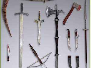 low poly medieval 3D Model