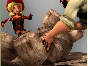 package male and female pirates rigged 3D 모델