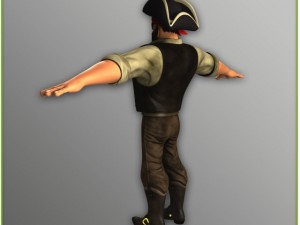 package male and female pirates rigged Modello 3D