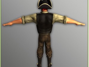 package male and female pirates rigged Modello 3D