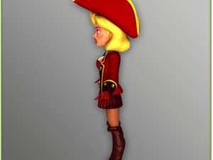 package male and female pirates rigged Modello 3D