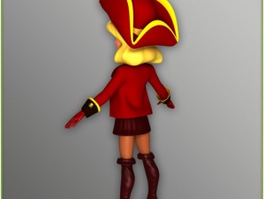 package male and female pirates rigged Modello 3D