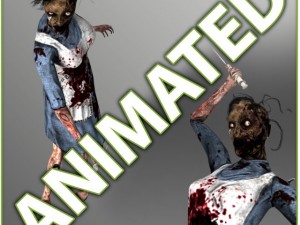 zombie nurse 3D मॉडल