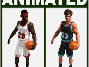 basketball players collection Modello 3D