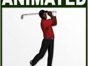 black golf player cg 3D मॉडल