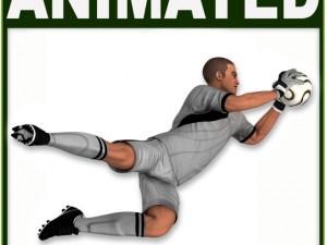 white soccer player goalkeeper cg 3D 模型
