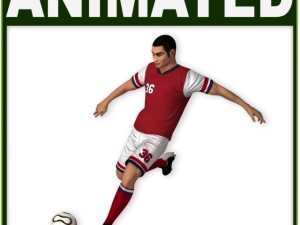 soccer player asian cg Modello 3D