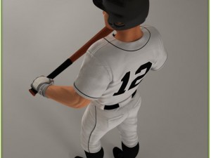 asian baseball player cg batter Modèle 3D