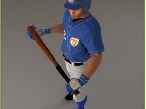 asian baseball player cg batter Modèle 3D