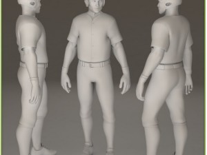 asian baseball player cg batter Modèle 3D