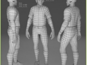 asian baseball player cg batter Modèle 3D