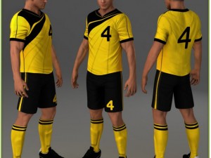 white soccer player and white goalkeeper cg Modelo 3D