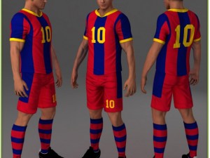 white soccer player and white goalkeeper cg Modelo 3D